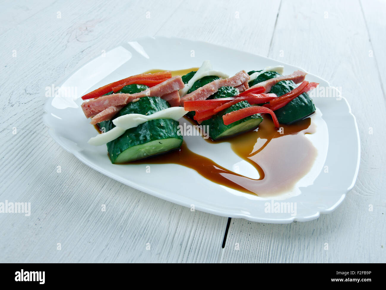 Gurken Seon - koreanische traditionelle Gerichte Stockfoto