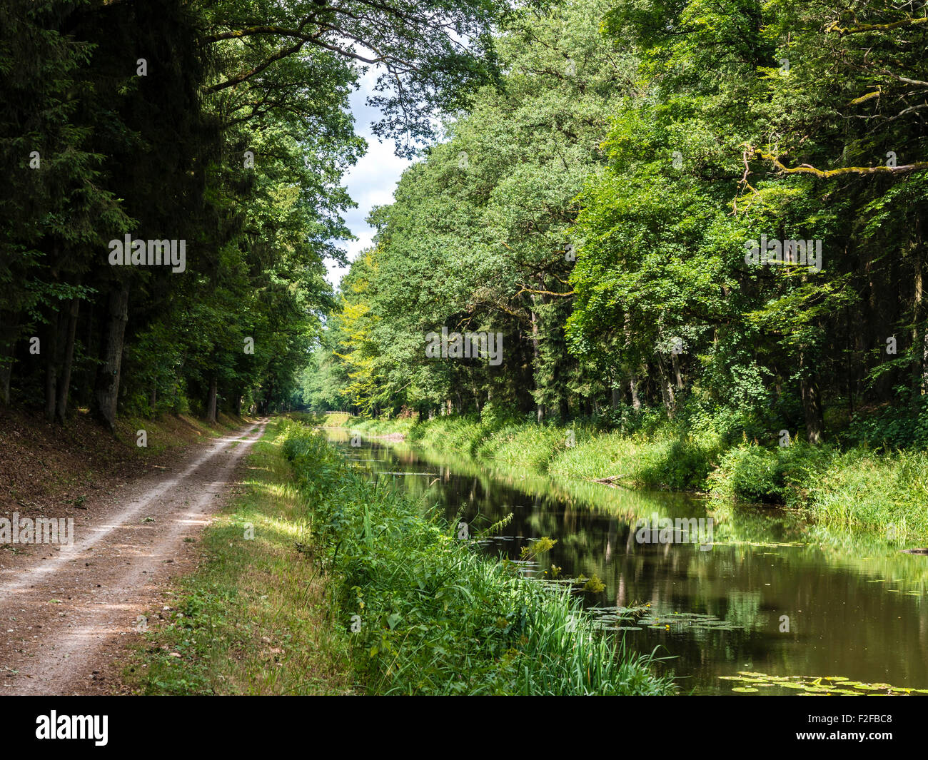 Historisches Schiff Kanal, Ludwig-Main-Donau-Kanal, main, Donau, südlich von Neumarkt, Bayern, Deutschland Stockfoto