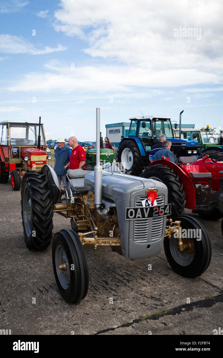 Oldtimer-Traktor bei der 2015 Haddington Agricultural Show Stockfoto