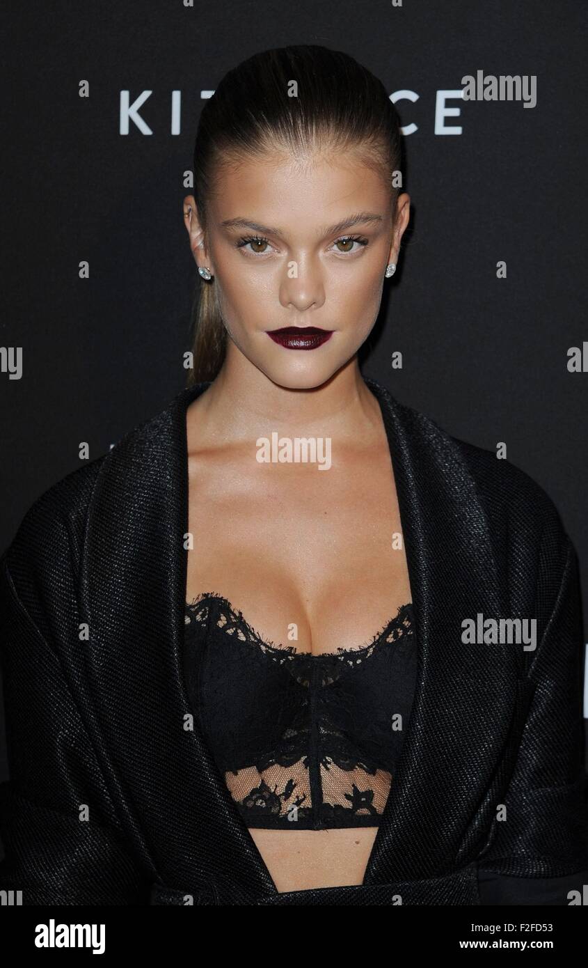 Nina Agdal im Ankunftsbereich für Harper's Bazaar September Symbole Party, The Plaza Hotel, New York, NY 16. September 2015. Foto von: Kristin Callahan/Everett Collection Stockfoto