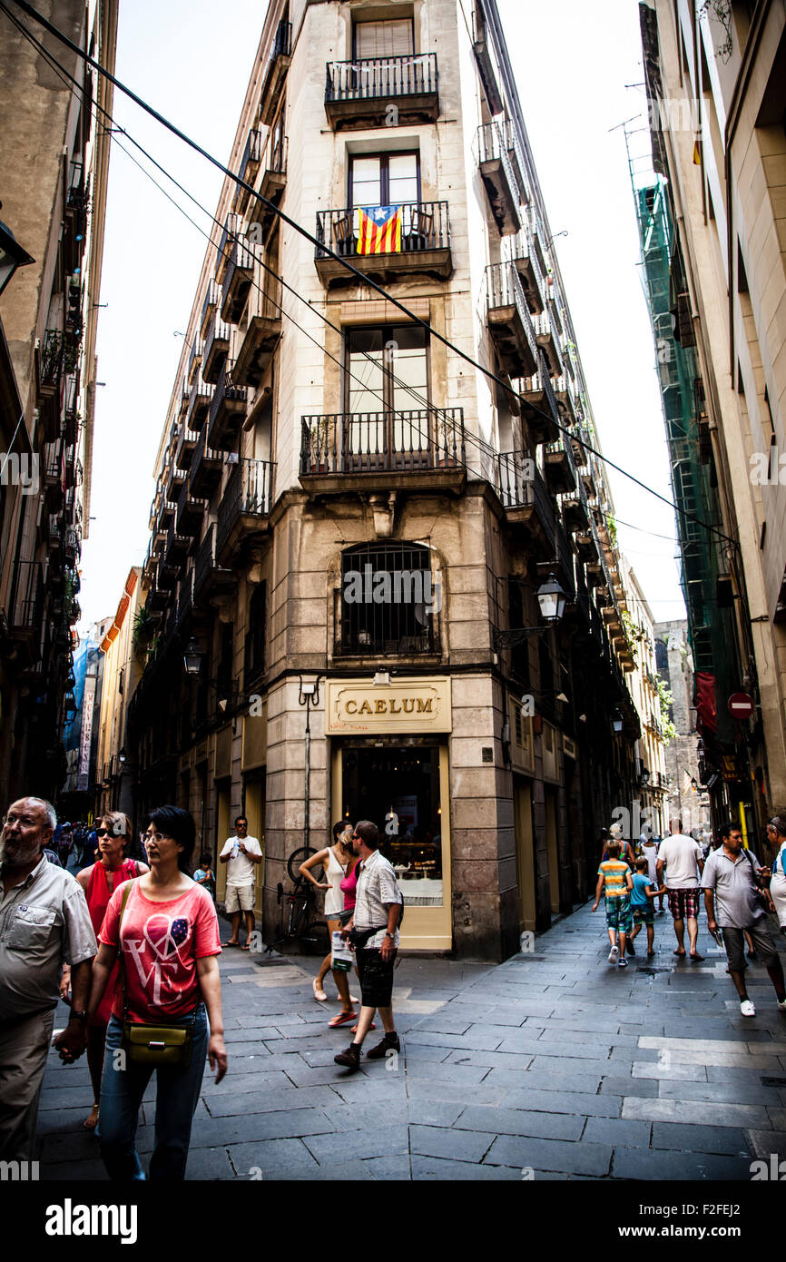 BARCELONA, Katalonien - Barrio Gotico Stockfoto