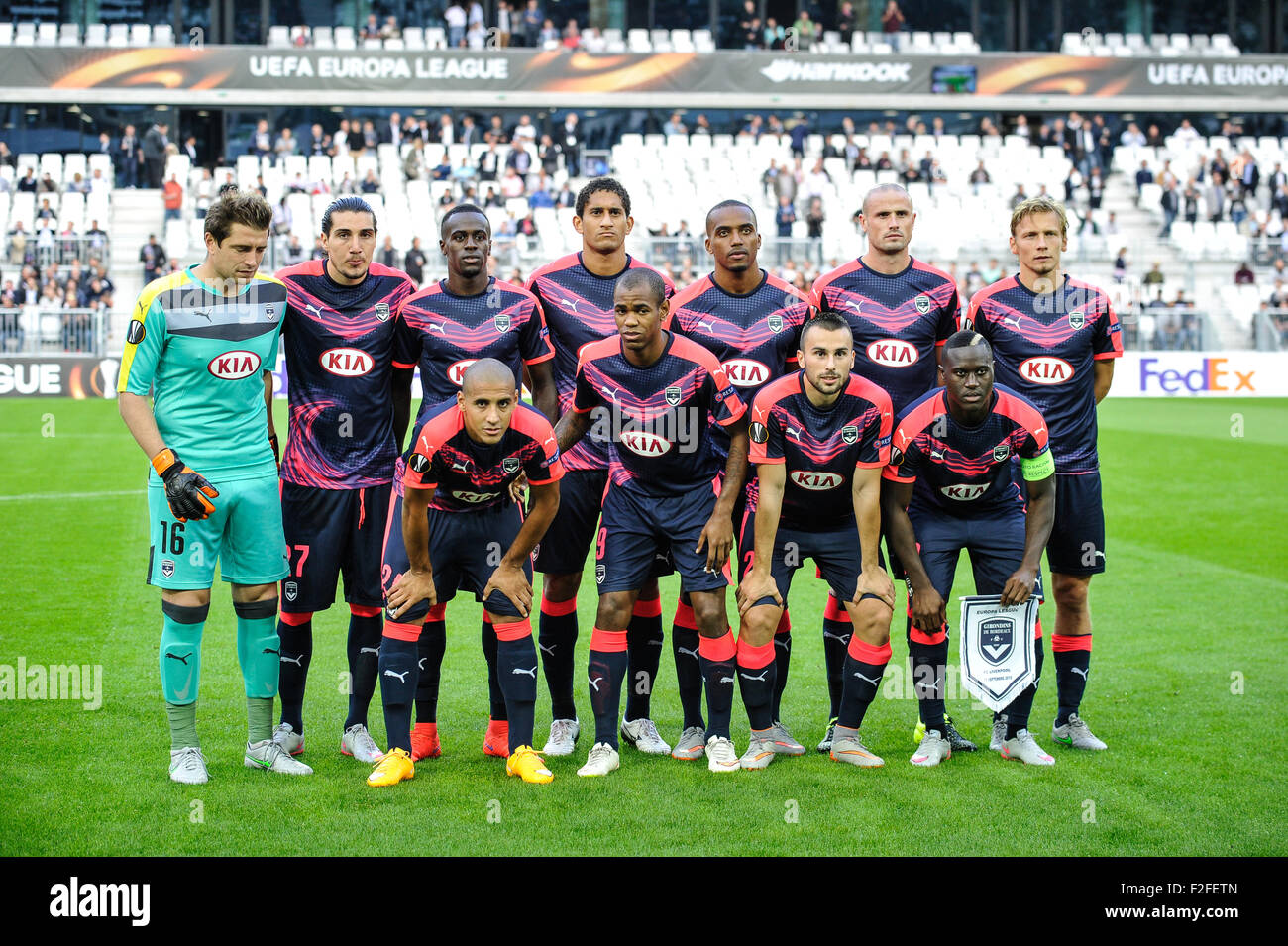 Bordeaux Frankreich 17 Sep 2015 Europa League Fussball Fc Bordeaux Gegen Liverpool Fc Girondins De Bordeaux Kader Credit Action Plus Sport Alamy Live News Stockfotografie Alamy