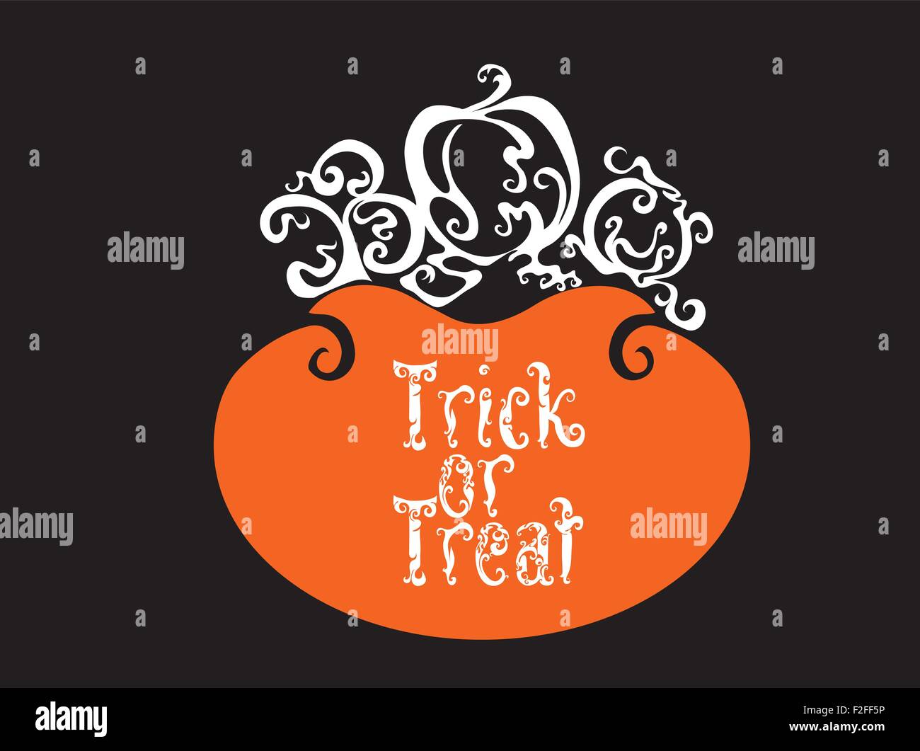 Trick Or Treat Kartendesign Boo Stock Vektor