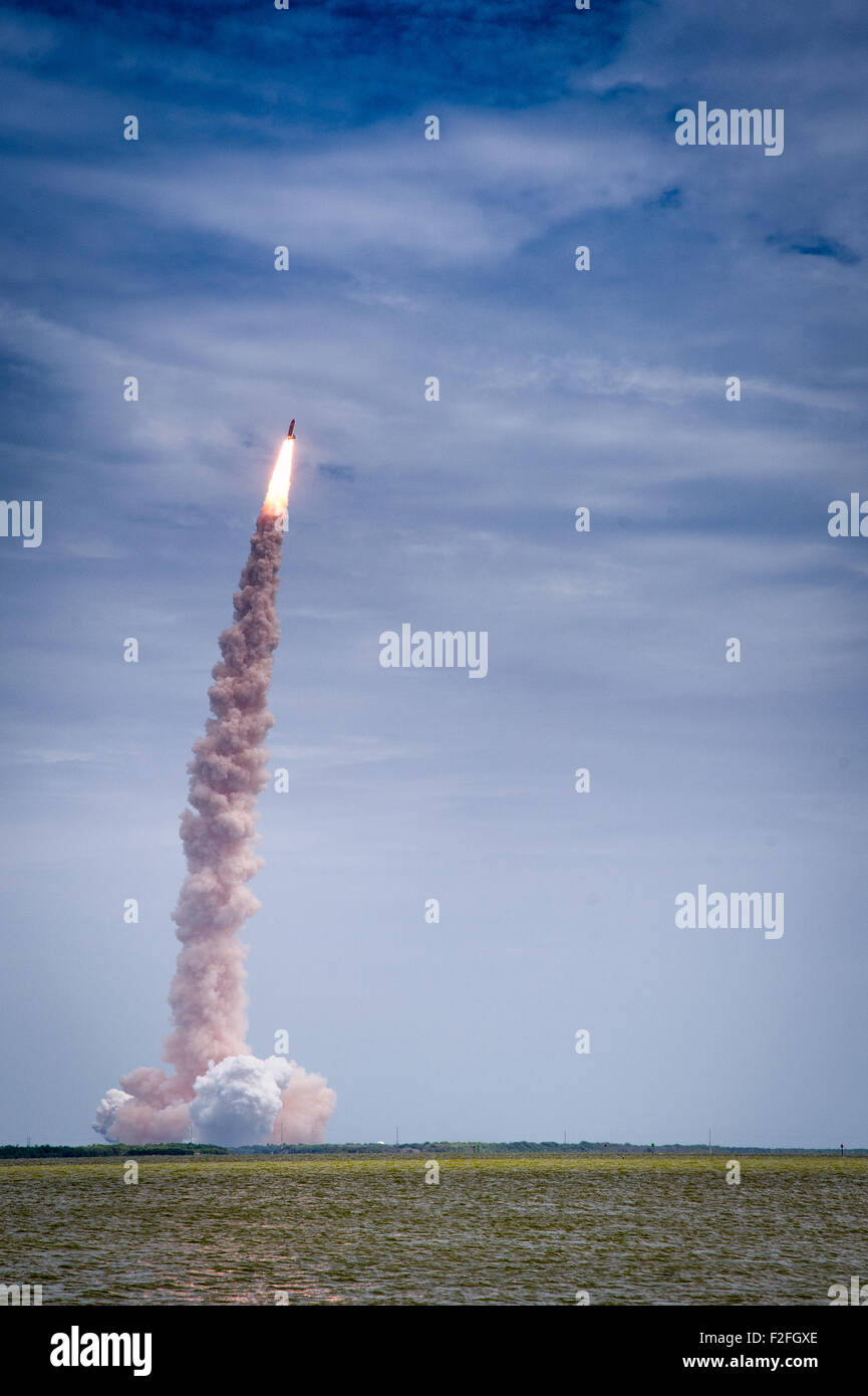 Start der Atlantis-STS-135 am NASA Kennedy Space Center, Florida, USA Stockfoto