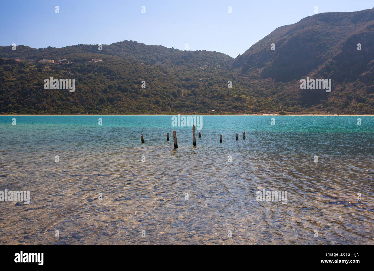 Blick auf Lago di Venere in Pantelleria, Sizilien Stockfoto