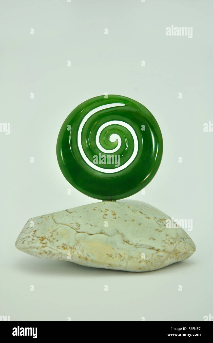Jade Carving, West Coast, Südinsel, Neuseeland Stockfoto