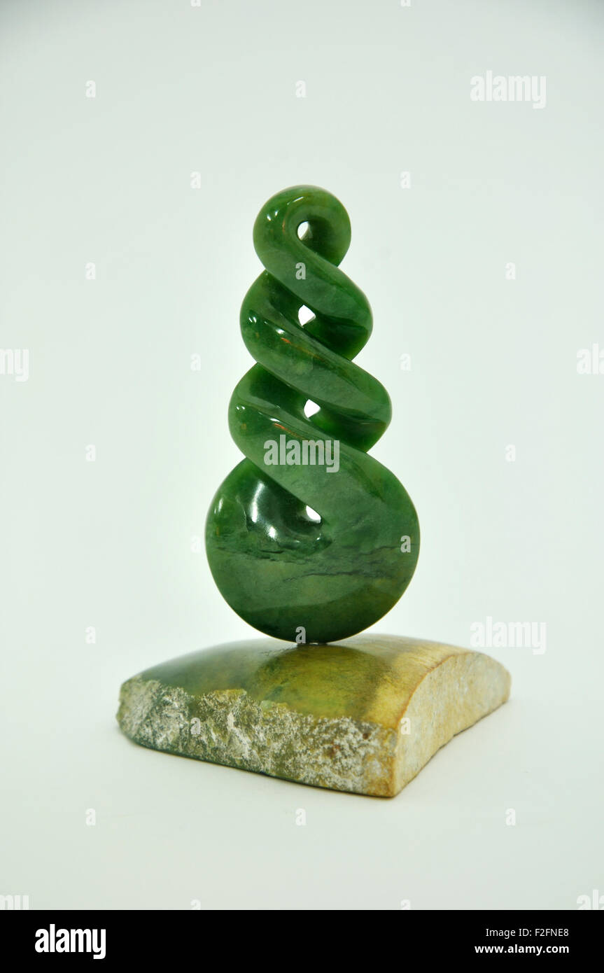 Jade Carving, West Coast, Südinsel, Neuseeland Stockfoto