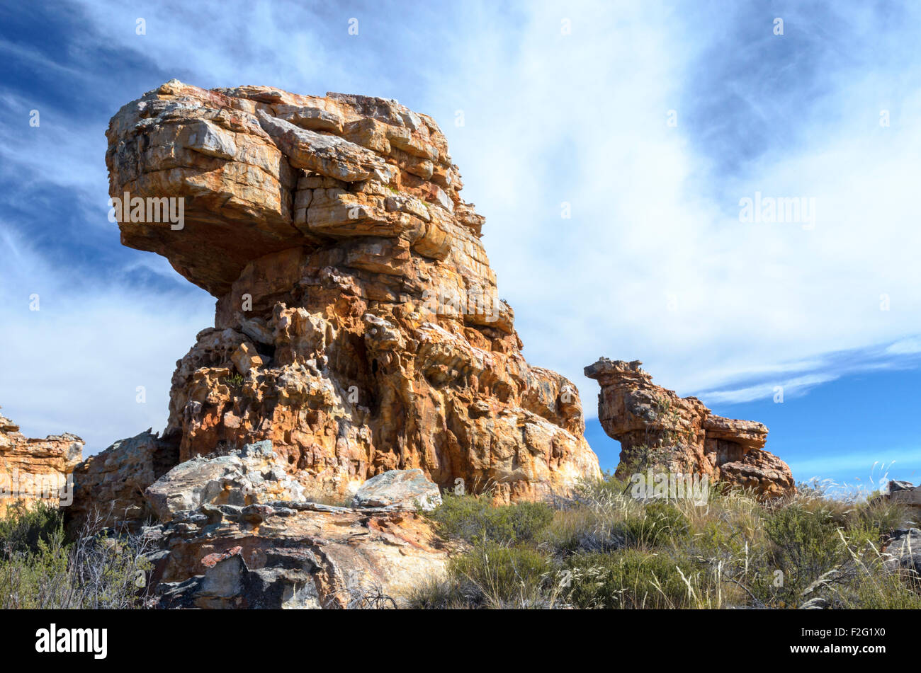 Felsformationen in den Cederbergen in Südafrika Stockfoto