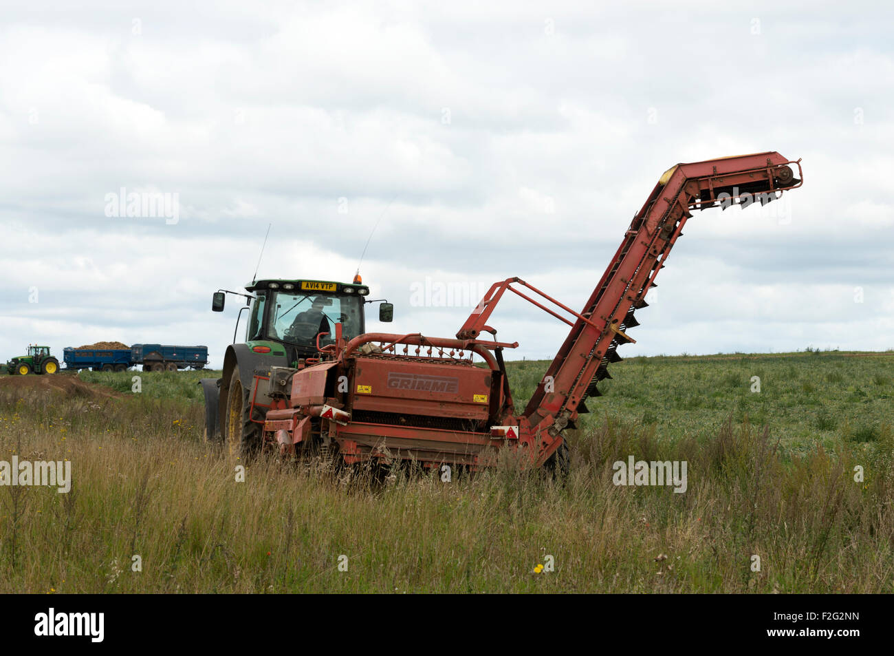 Grimme harvester Stockfoto