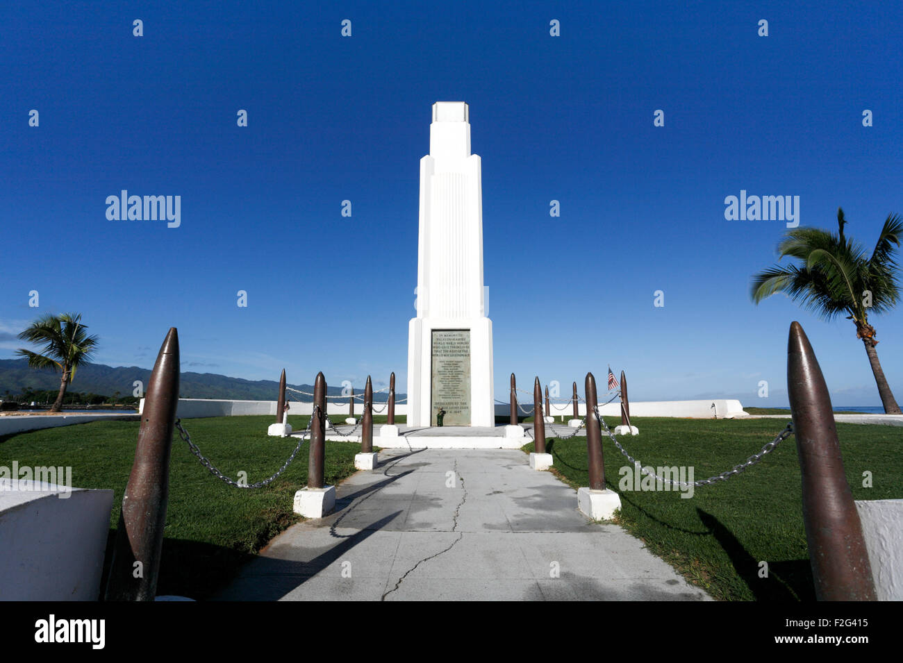 Haleiwa, Oahu, Hawaii. 16. September 2015. Das Kriegsdenkmal in Haleiwa (Waialua-Kahuku) befindet sich im Strandpark Haleiwa, Hawaii. Stockfoto