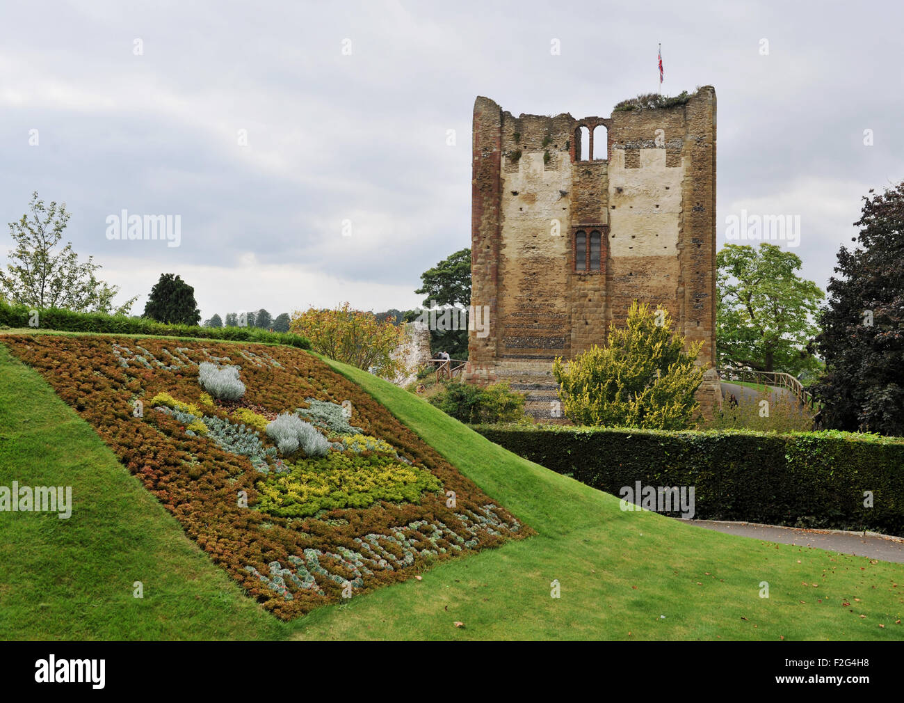 Guildford Surrey UK - Alice im Wunderland Themengärten in den Schlosspark Stockfoto