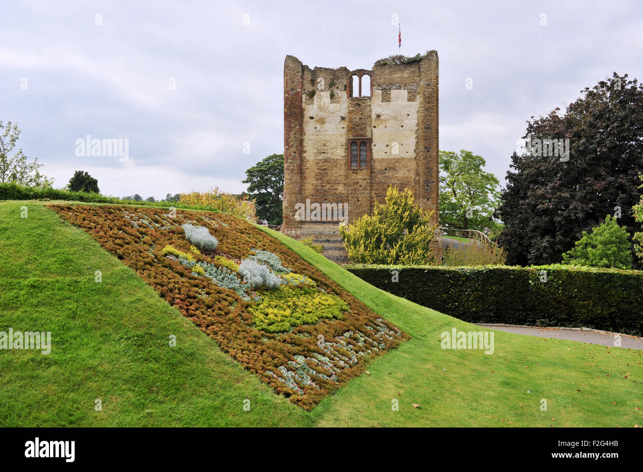 Guildford Surrey UK - Alice im Wunderland Themengärten in den Schlosspark Stockfoto