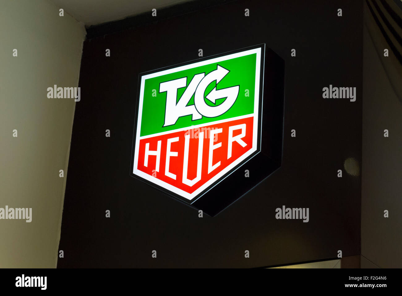 Tag Heuer Zeichen Stockfoto