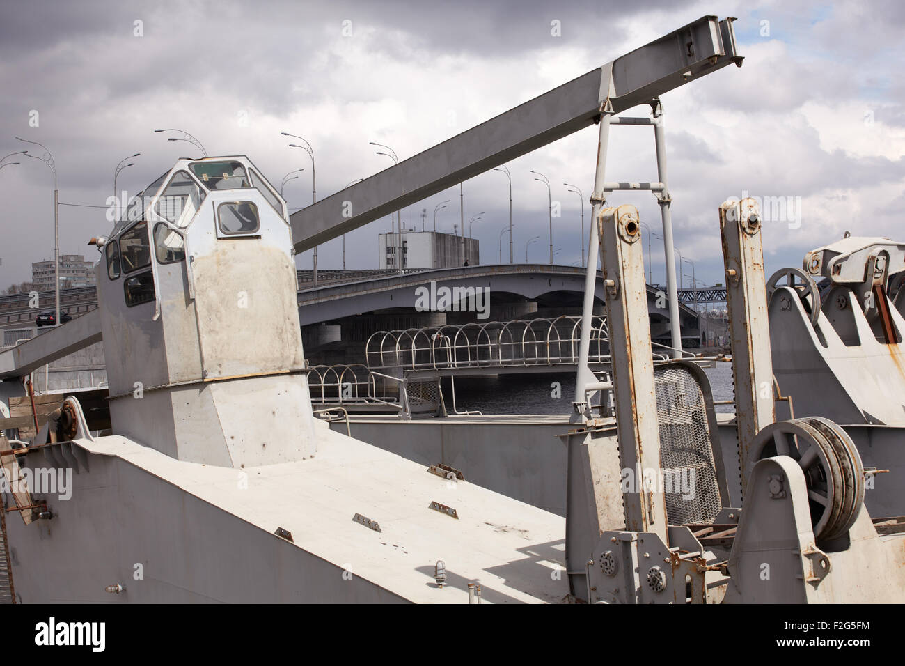 Detail eines Schiffes, Dnepr Flusses Stockfoto Detail eines Schiffes, Dnepr Flusses Stockfoto