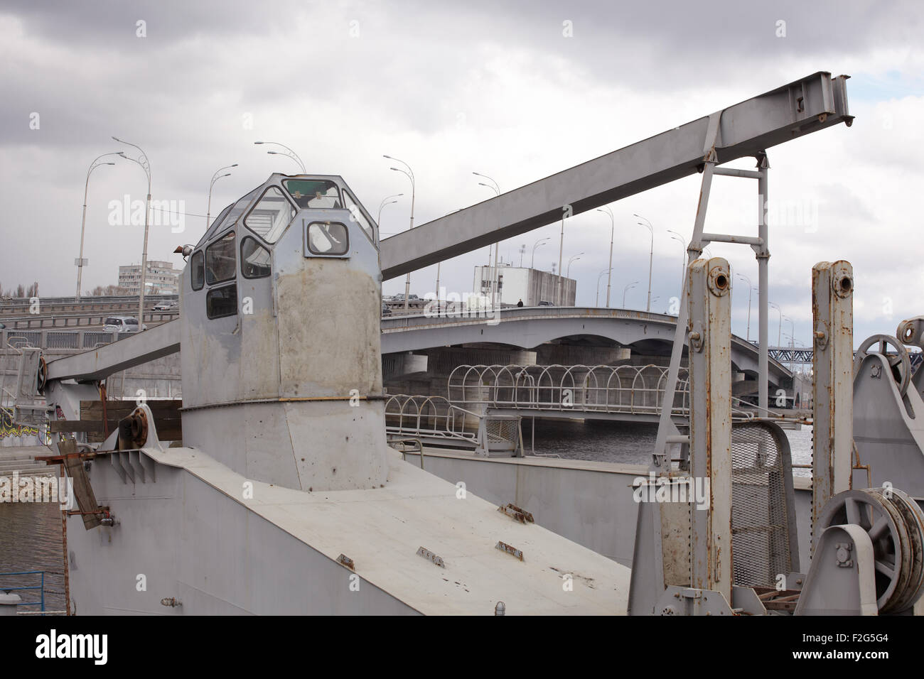 Detail eines Schiffes, Dnepr Flusses Stockfoto Detail eines Schiffes, Dnepr Flusses Stockfoto