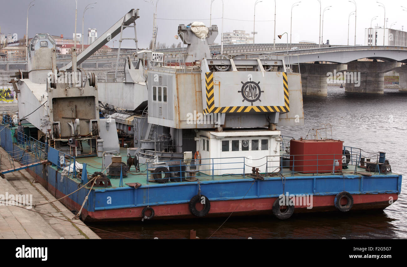 Detail eines Schiffes, Dnepr Flusses Stockfoto Detail eines Schiffes, Dnepr Flusses Stockfoto