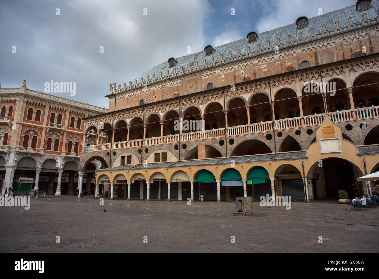 Padua, Italien - 28 AUGUST: Blick auf den Palazzo della Ragione am 28. August 2014 Stockfoto