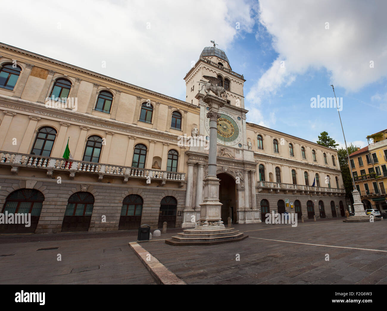 Padua, Italien - 28 AUGUST: Ansicht der Piazza dei Signori am 28. August 2014 Stockfoto