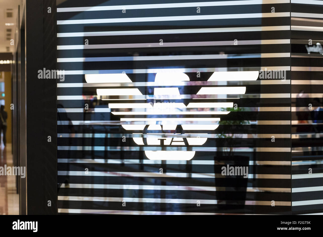 Emporio Armani logo Stockfoto