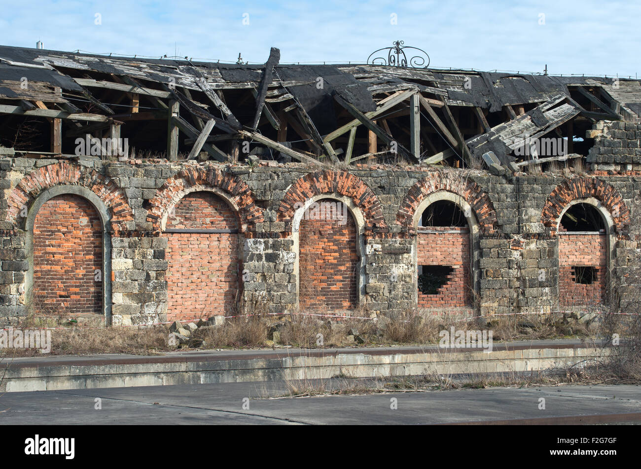 08.03.2015, Dresden, Sachsen, Deutschland - Gebäude auf dem Gelände des ehemaligen Leipziger Bahnhof und späteren Gueterbahnhof Stockfoto