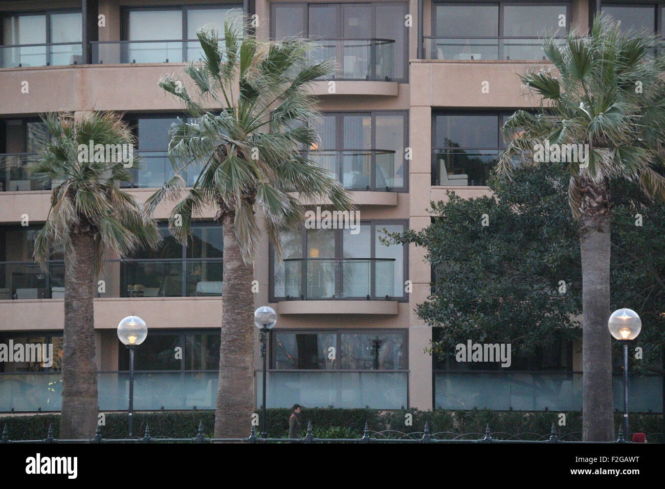 Waterview Zimmer im Park Hyatt Hotel in Sydney, Australien. Stockfoto