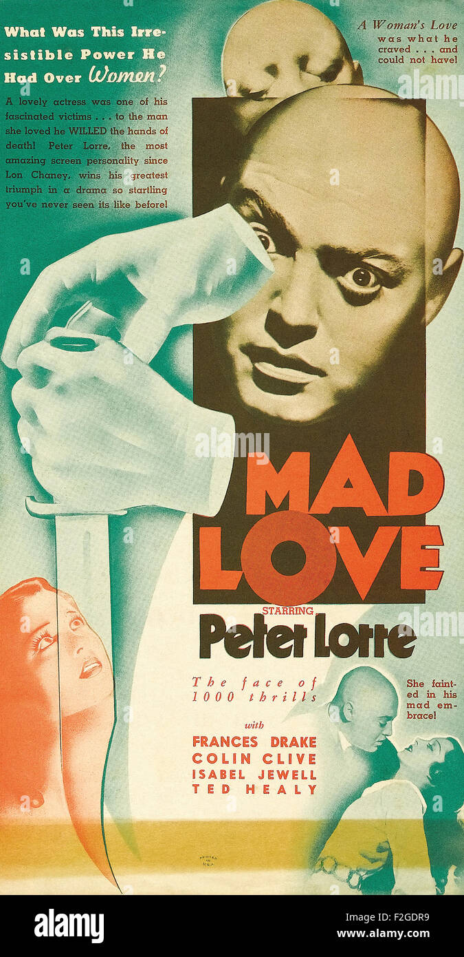 Mad Love 03 - Filmplakat Stockfoto