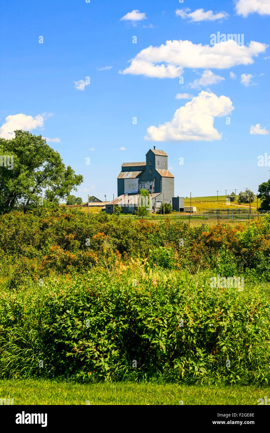 Die Wibaux Koop-Kornlift Firmengebäude in Montana Stockfoto