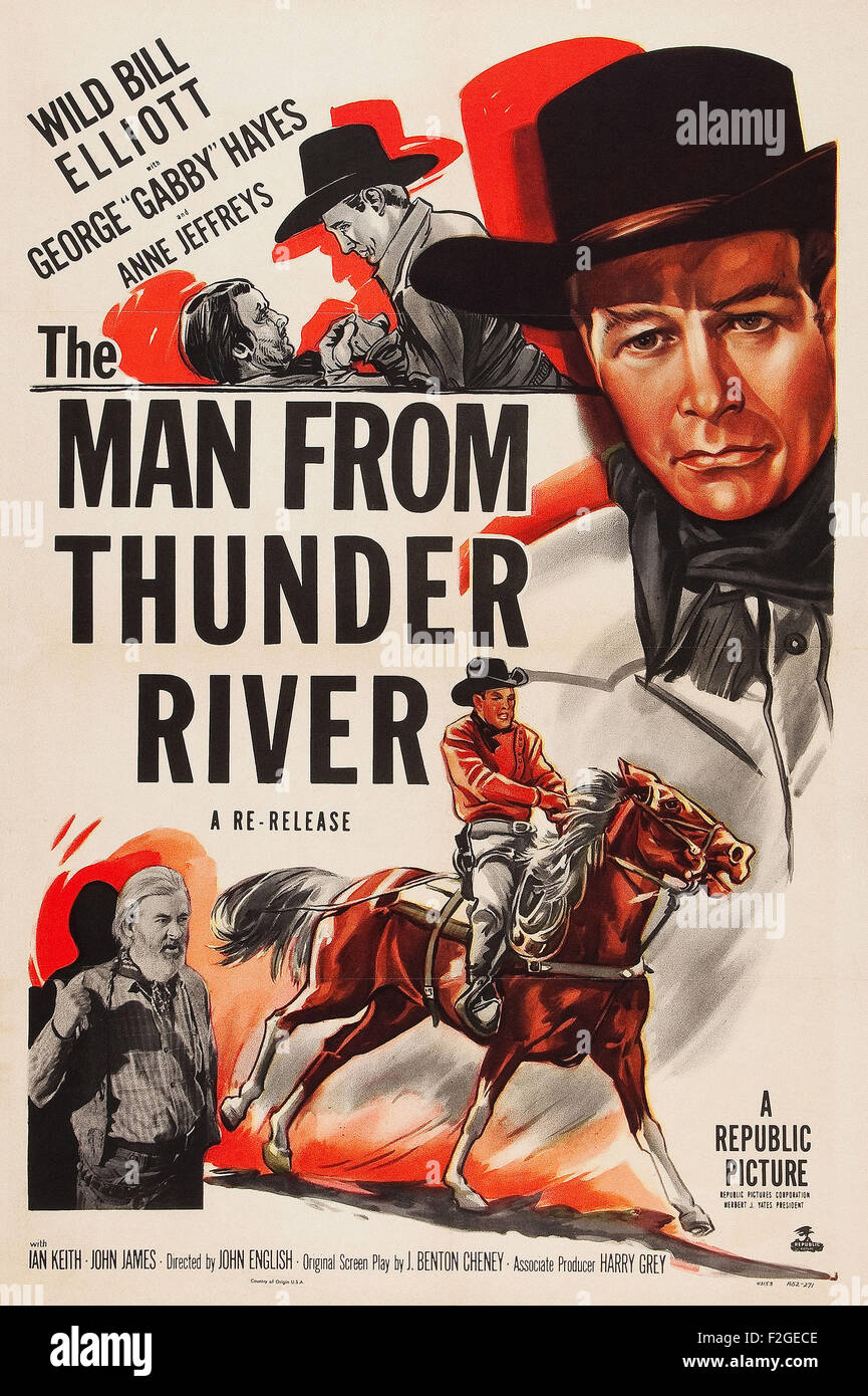 Mann aus Thunder River, 01 - Filmplakat Stockfoto