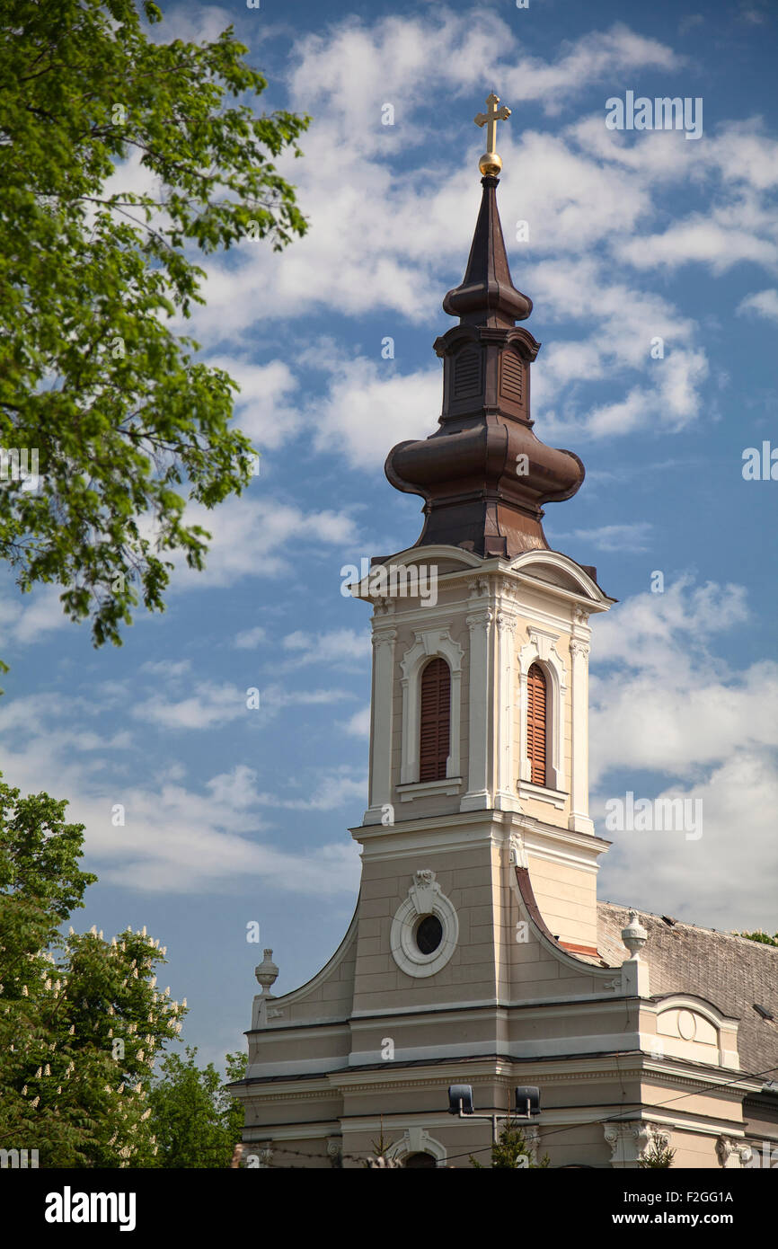 Kirche der Himmelfahrt in Subotica, Serbien, an einem sonnigen Tag Stockfoto