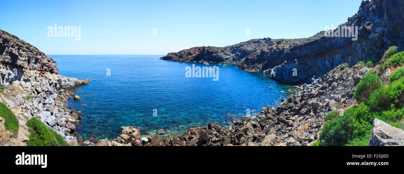 Blick auf Küste in Insel Pantelleria, Sizilien Stockfoto