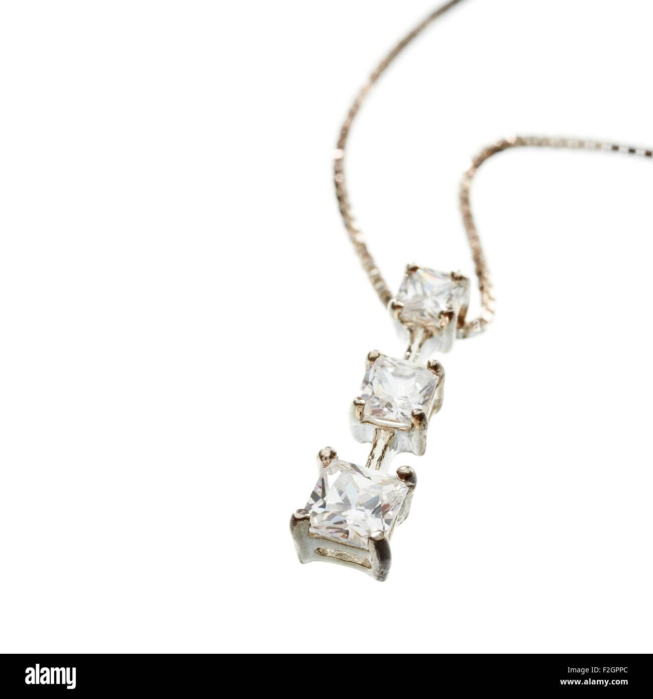 Diamant-Halskette Stockfoto