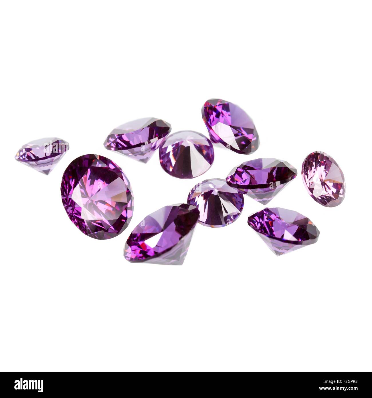 Amethyst Edelsteine Stockfoto
