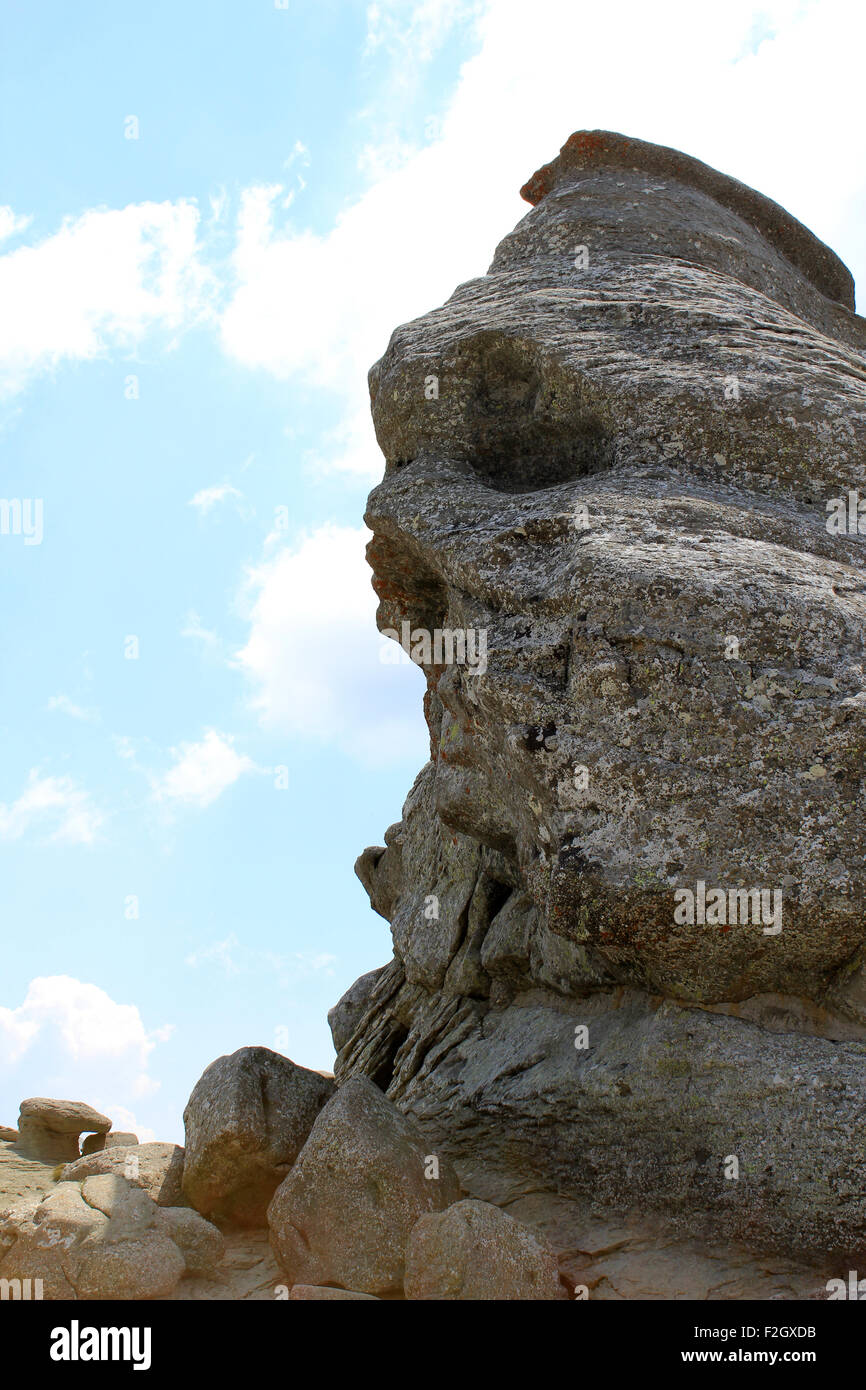 Babele und der Sphinx des Bucegi-Gebirges in Busteni - Rumänien Stockfoto