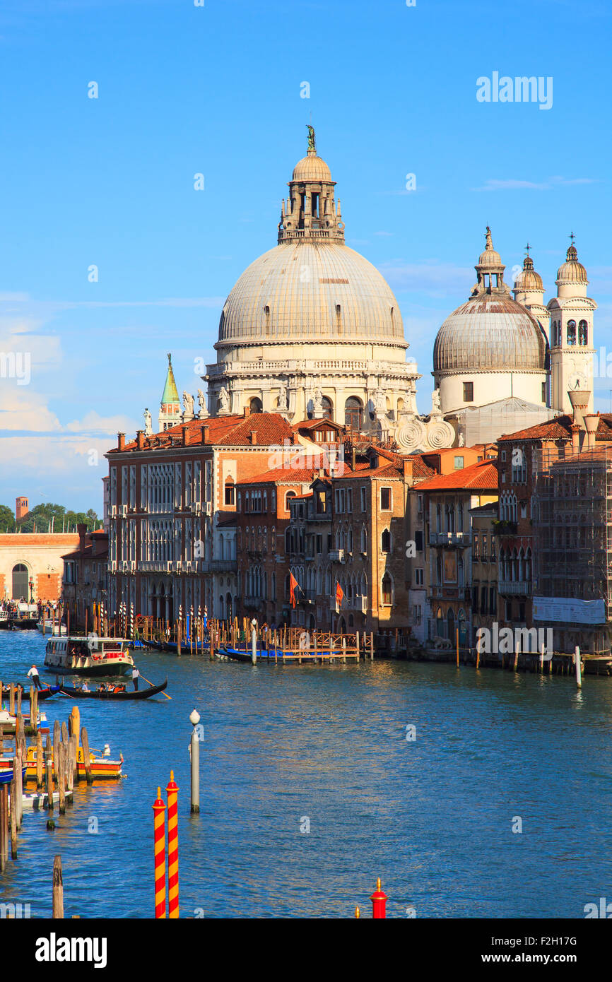 Blick auf die Basilika St. Maria von Gesundheit in Venedig, Italien Stockfoto