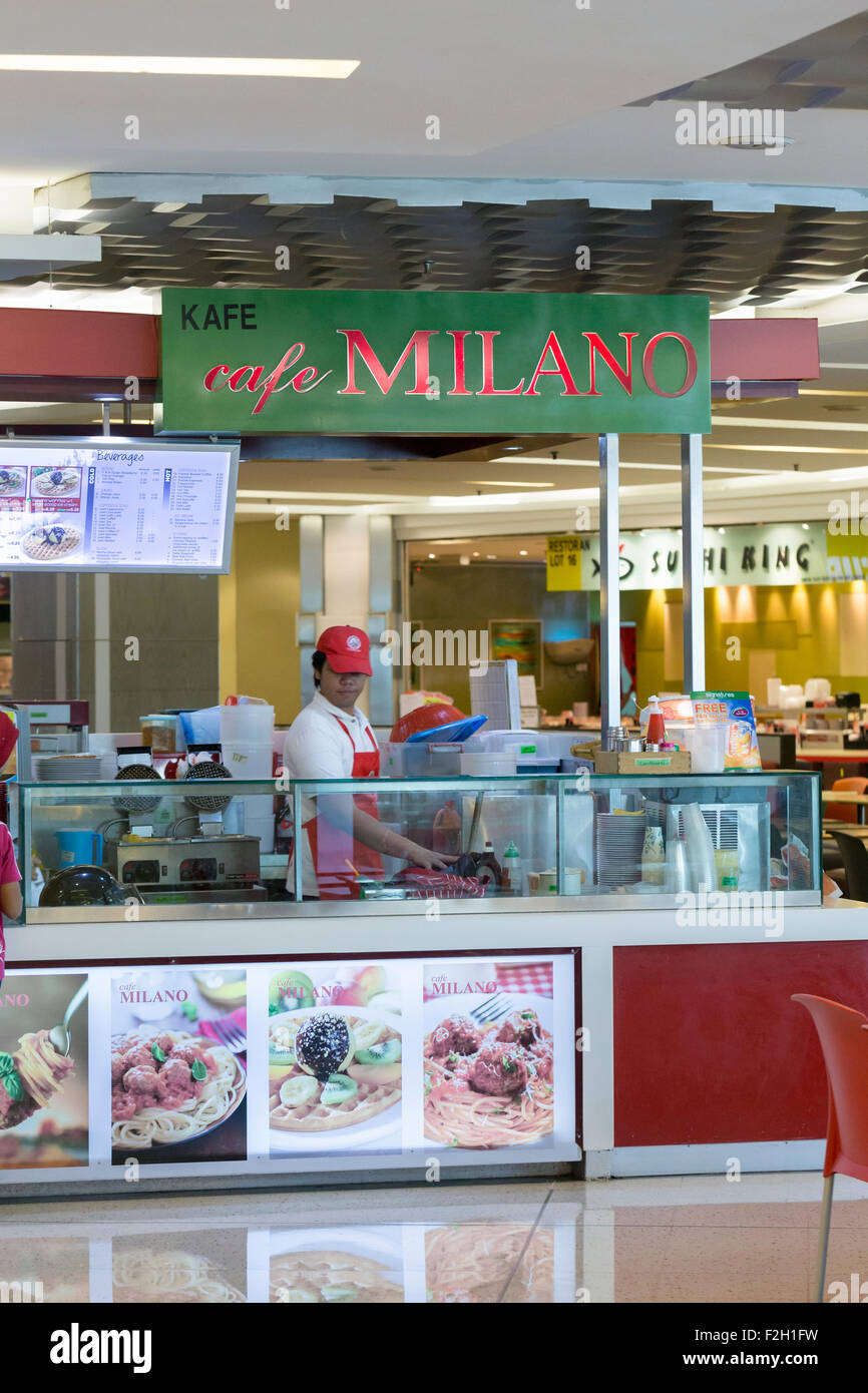 Cafe Milano shop Stockfoto