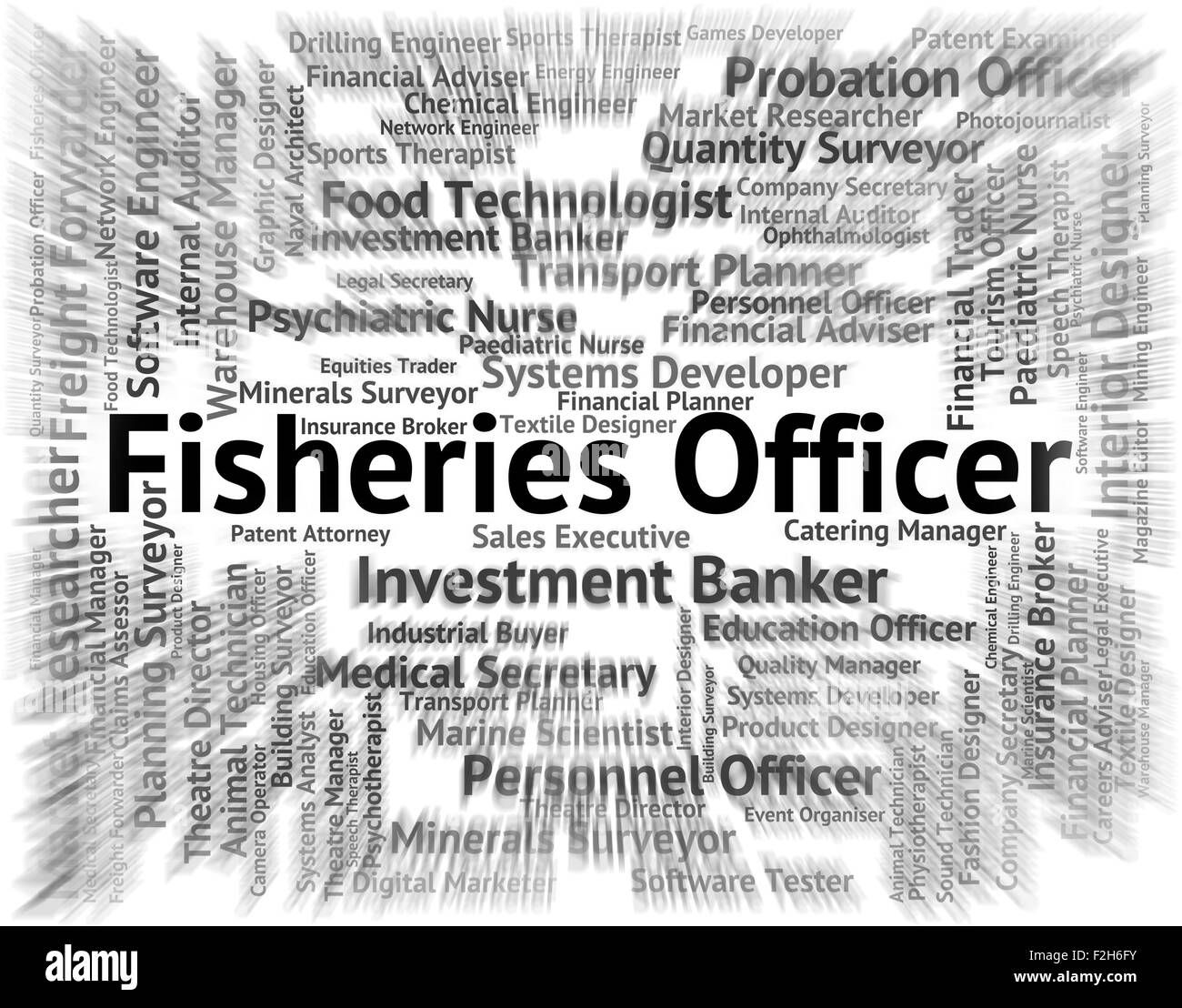 Fischereibehörde anzeigt Beamten Beamter und Administrator Stockfoto