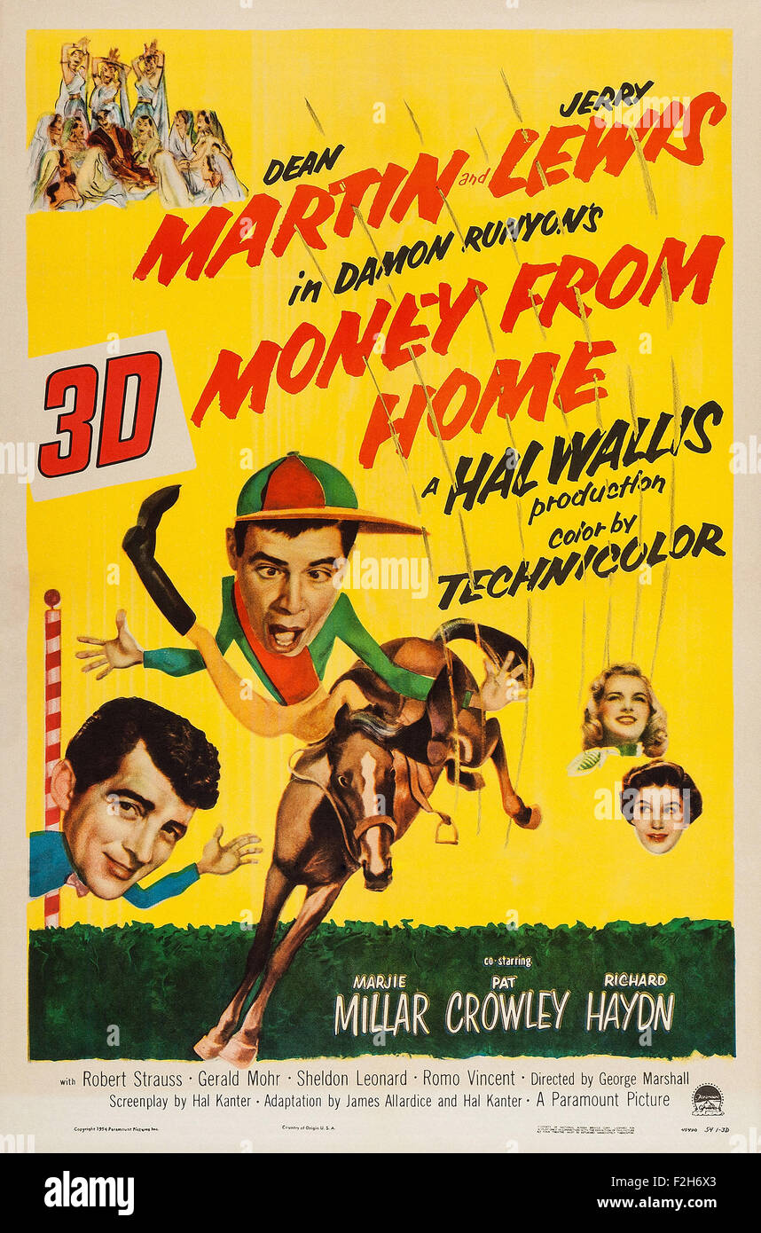 Geld von Zuhause 01 - Filmplakat Stockfoto