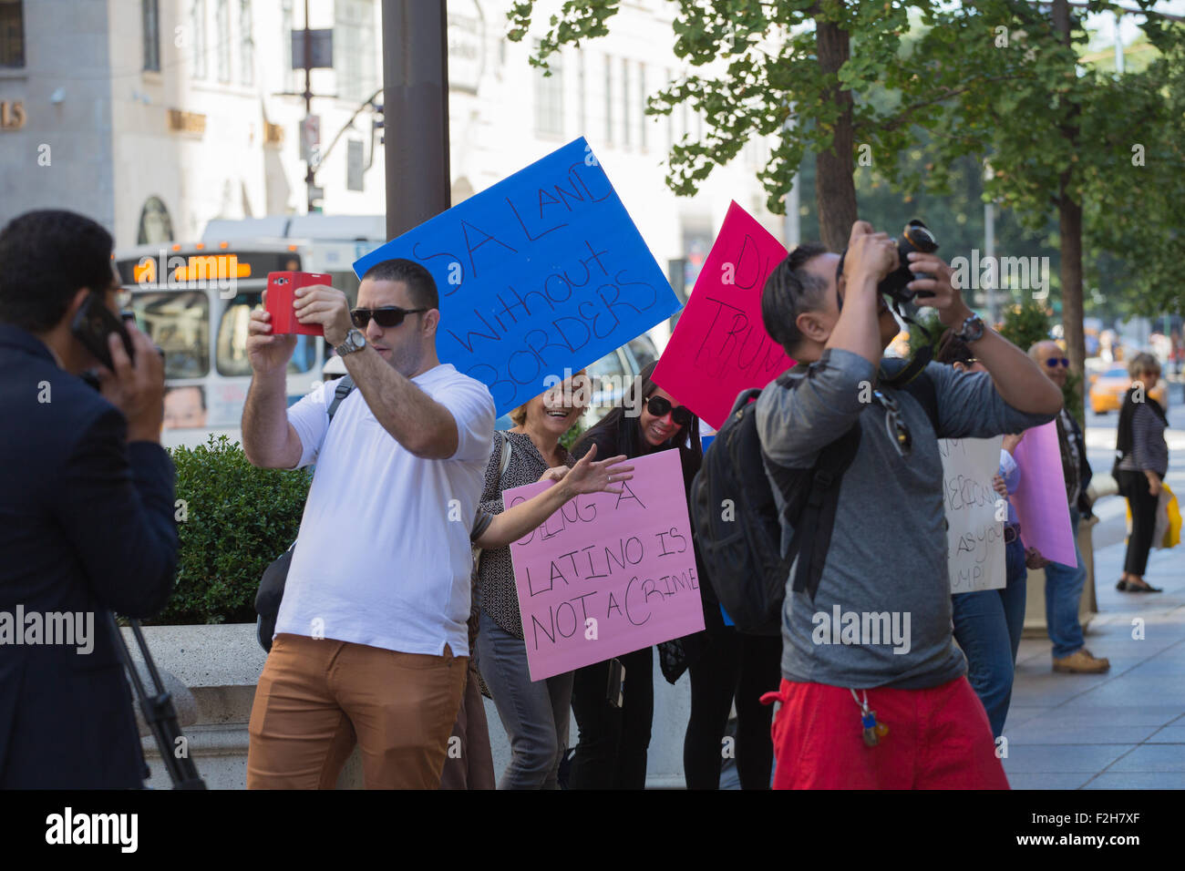 Latino, Spanisch, Trump, Donald, USA, Protest, illegale Einwanderung, Stockfoto