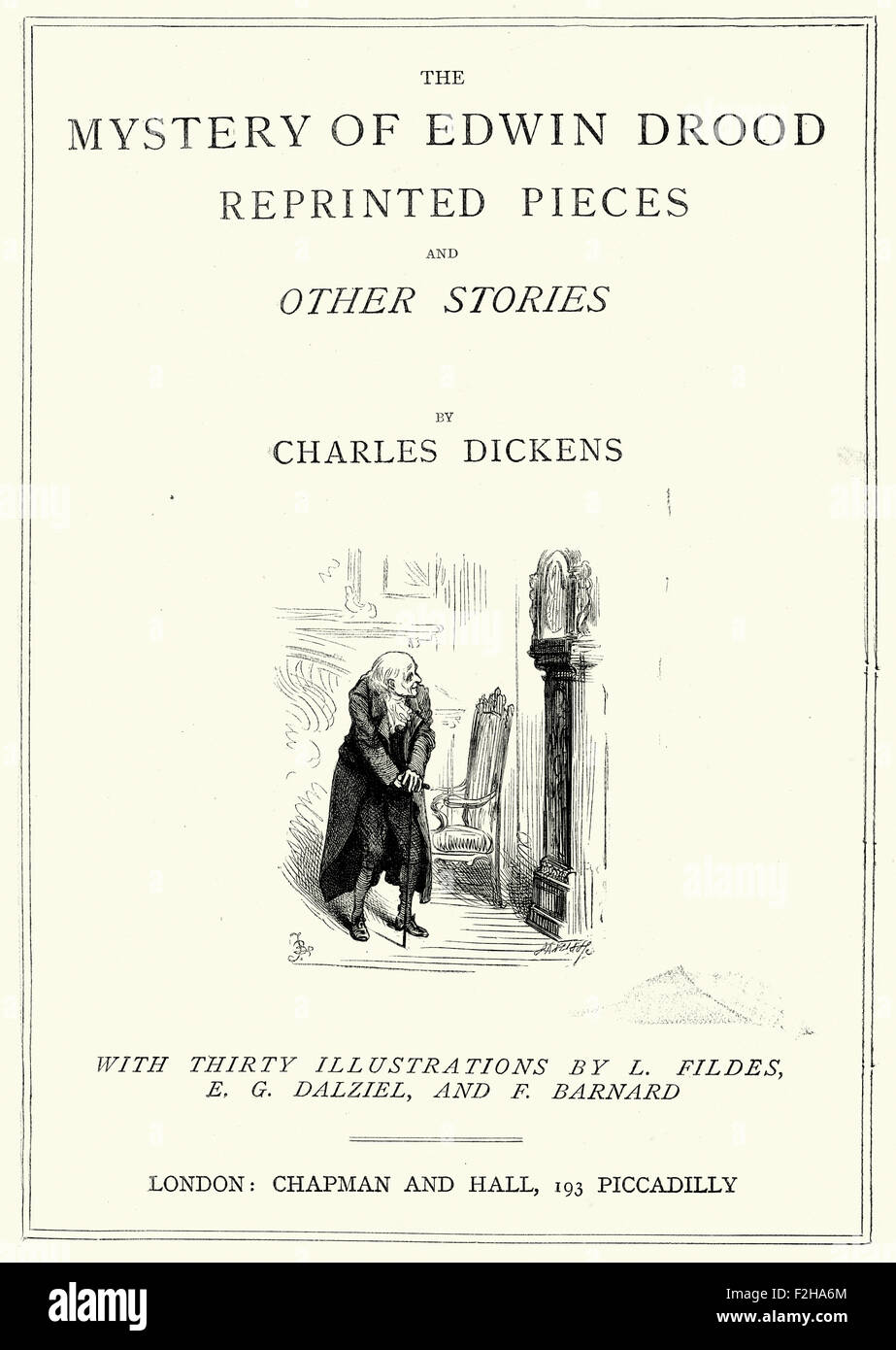 Titelblatt des The Mystery of Edwin Drood von Charles Dickens Stockfoto