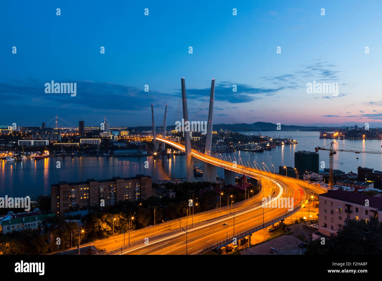 Golden Bridge Vladivostok Stockfoto