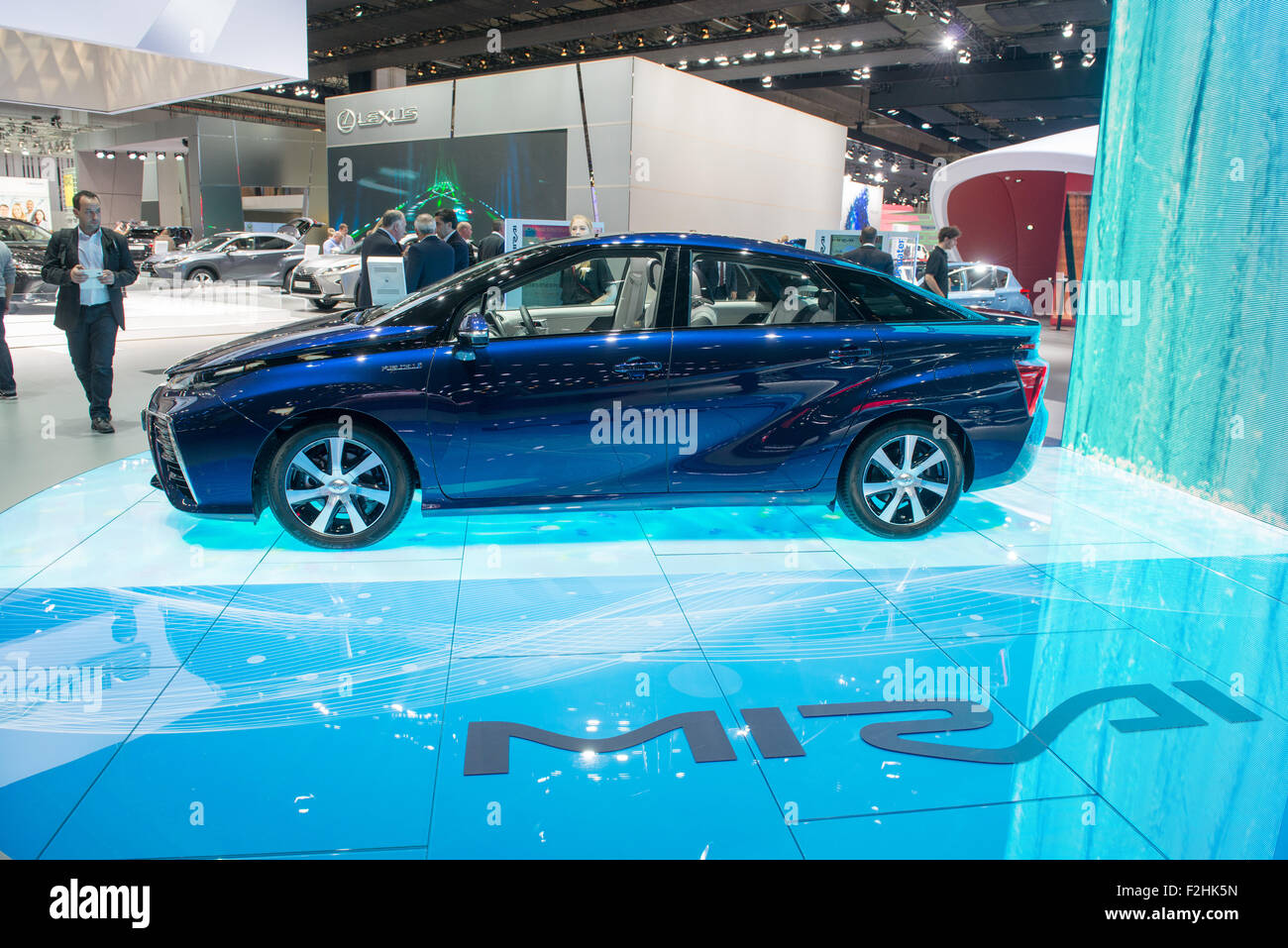 Frankfurt Internationale Automobil-Ausstellung (IAA) 2015. Toyota Mirai - Weltpremiere. Stockfoto