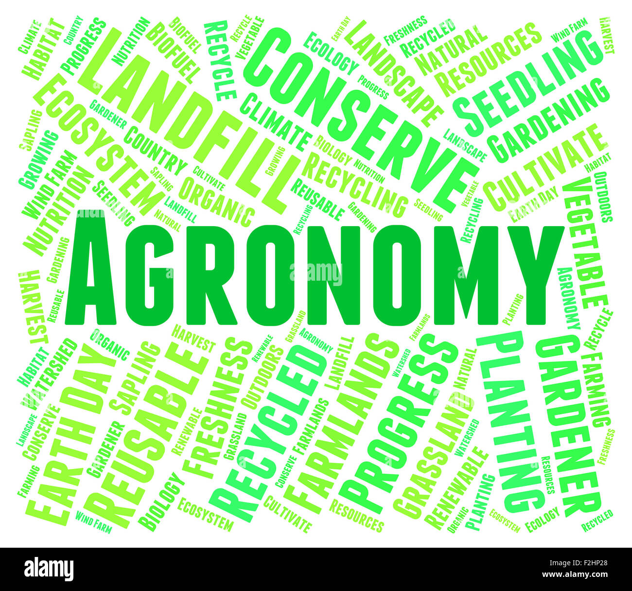 Agronomie Wort Angabe Farm agronomische und Gehöft Stockfoto