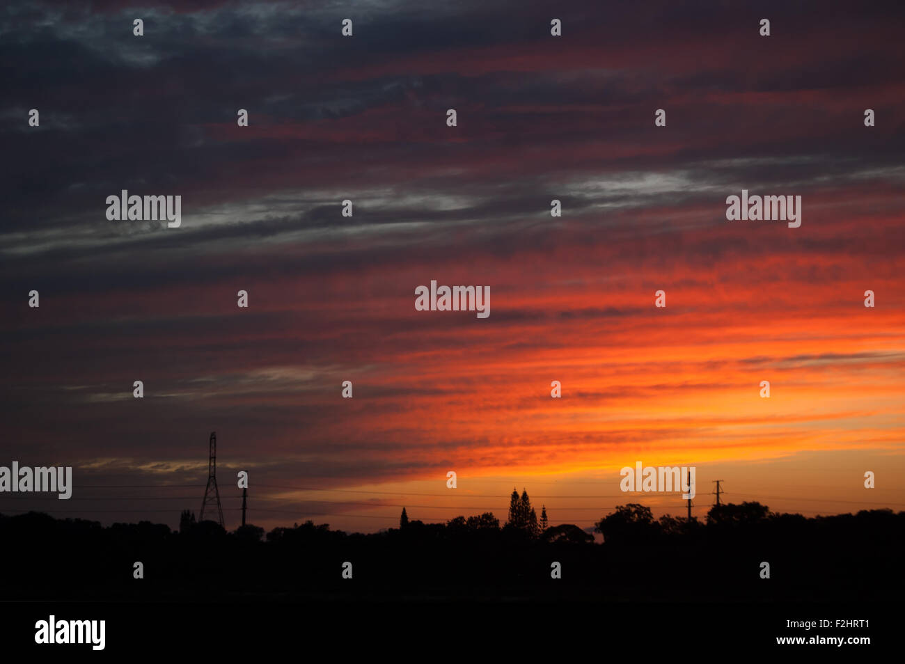 Dämmerung, Sonnenuntergang, Wolken, Wolke, Himmel, silhouette Stockfoto