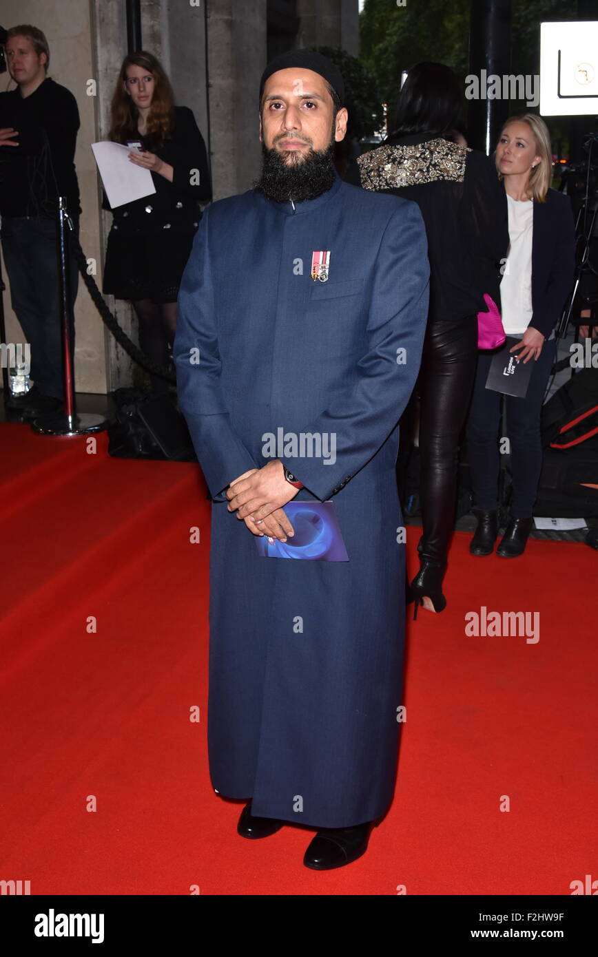 London, UK. 18. September 2015. Iman Asim Hafiz besucht die 15. asiatischen Achievers Awards 2015 mit Grosvenor House Hotel, London. Bildnachweis: Siehe Li/Alamy Live News Stockfoto