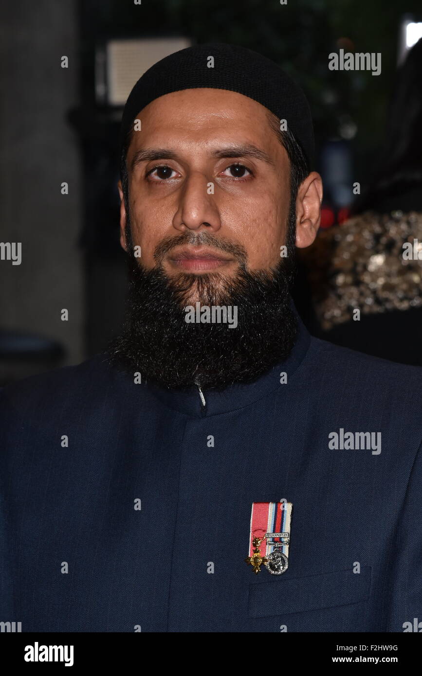 London, UK. 18. September 2015. Iman Asim Hafiz besucht die 15. asiatischen Achievers Awards 2015 mit Grosvenor House Hotel, London. Bildnachweis: Siehe Li/Alamy Live News Stockfoto