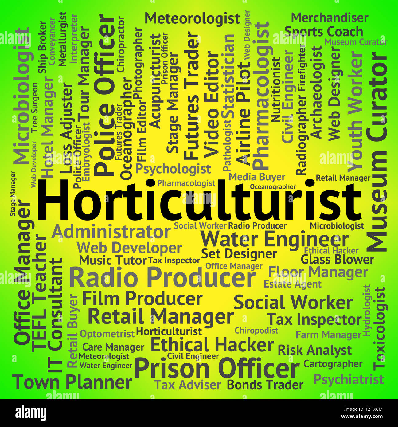 Gärtner Job Angabe Text Karriere und Rekrutierung Stockfotografie Alamy
