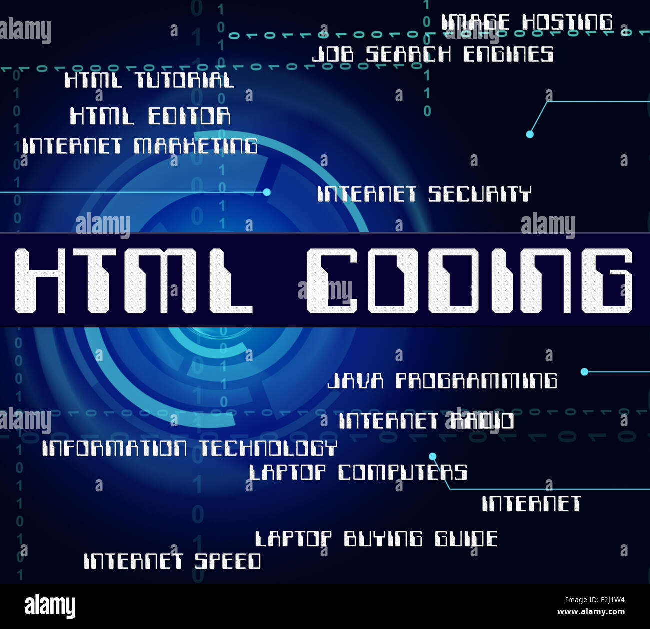 HTML-Code zeigt Hypertext Markup Language und Software-Programm Stockfoto