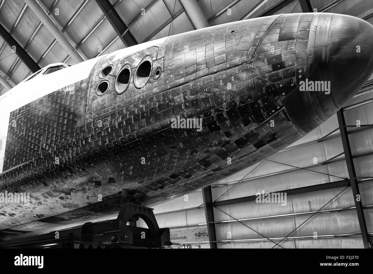 Sich bemühen Sie auf dem Display an der California Science Center, Los Angeles, Kalifornien, USA Stockfoto