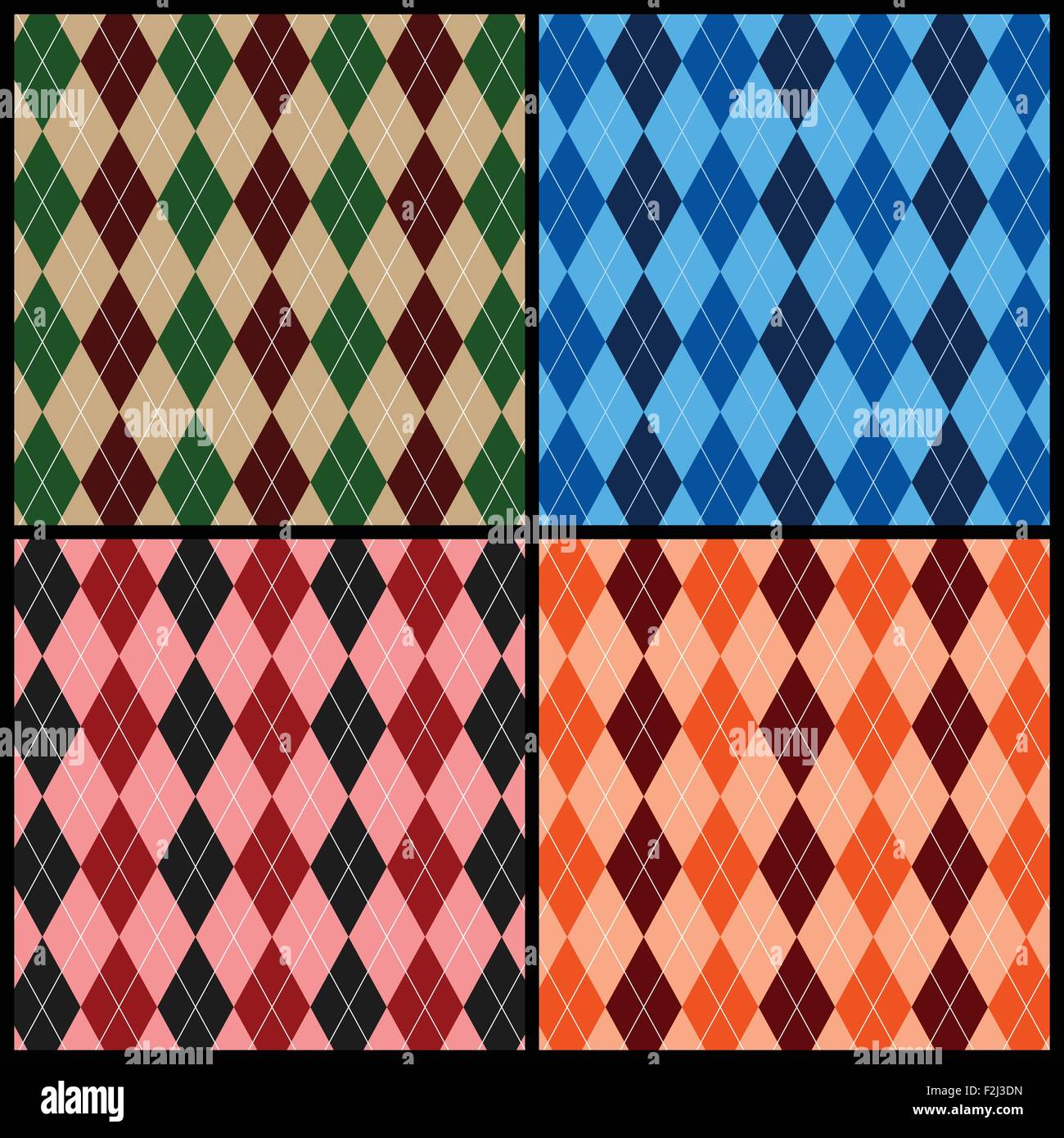 Nahtlose Argyle-Muster-Hintergrund. Vektor-Illustration. Stock Vektor