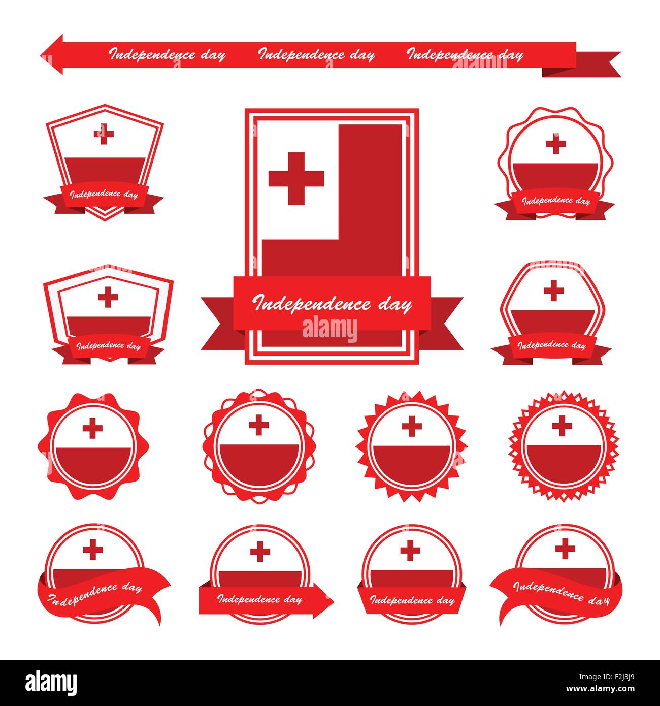 Tonga-Unabhängigkeitstag Fahnen Infografik design Stock Vektor
